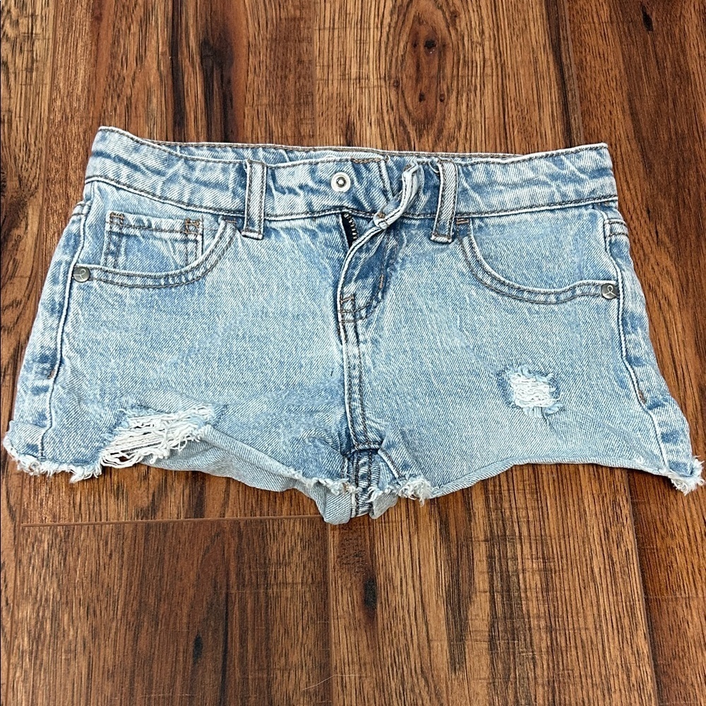 Target art class Light Blue Distressed Kids Shorts - Picture 1 of 4